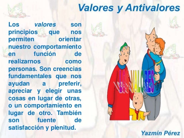 Valores y Antivalores