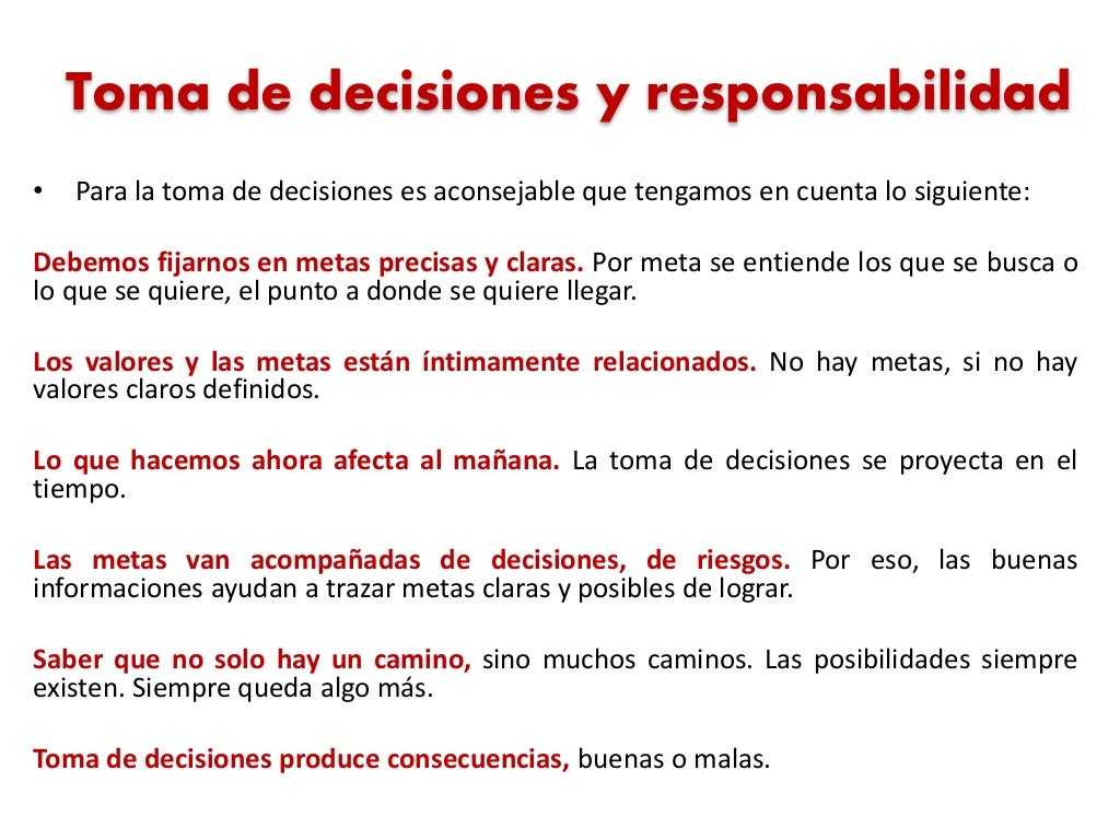 Los Valores En La Toma De Decisiones