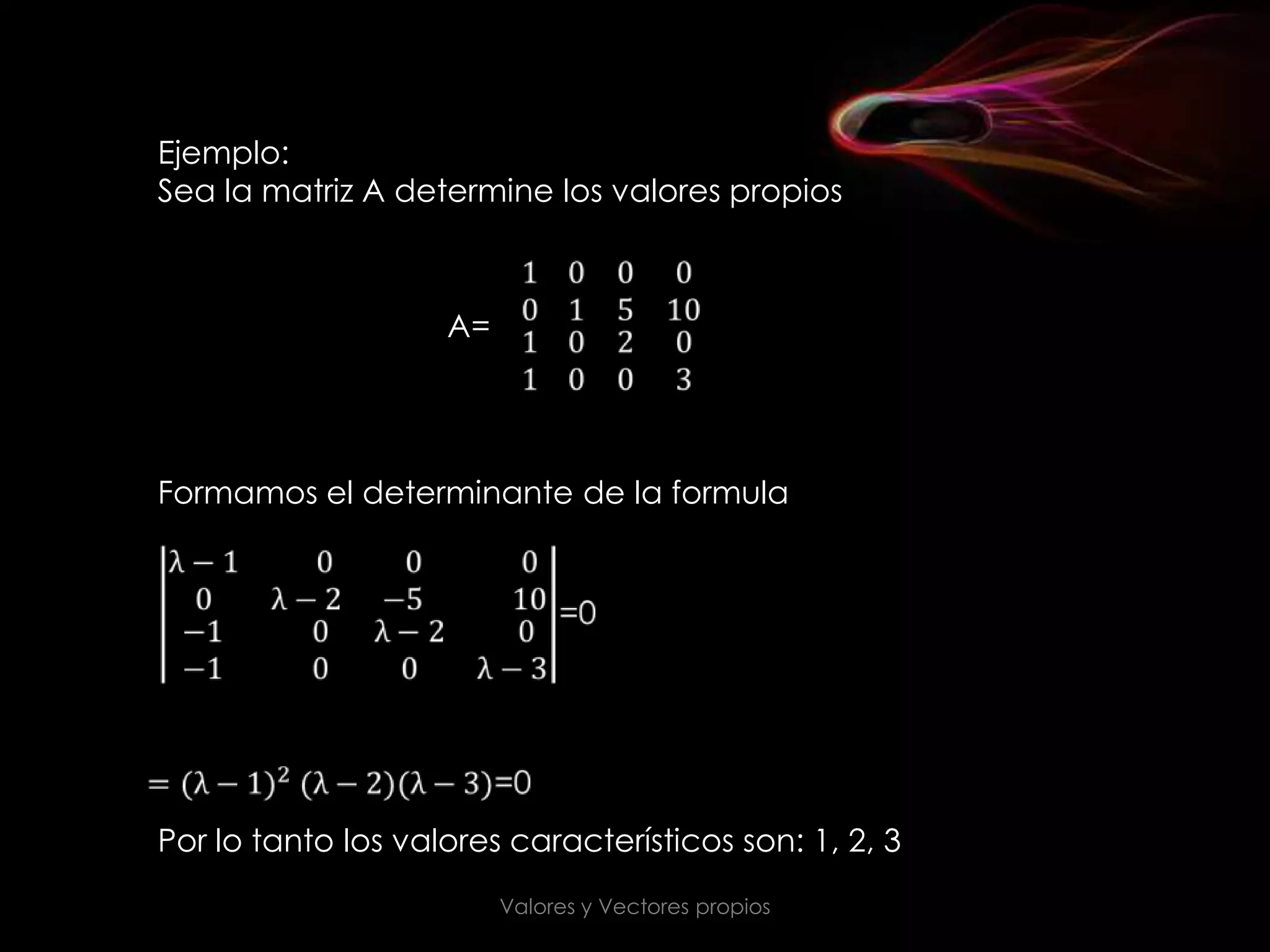 Valores y vectores propios present | PPT