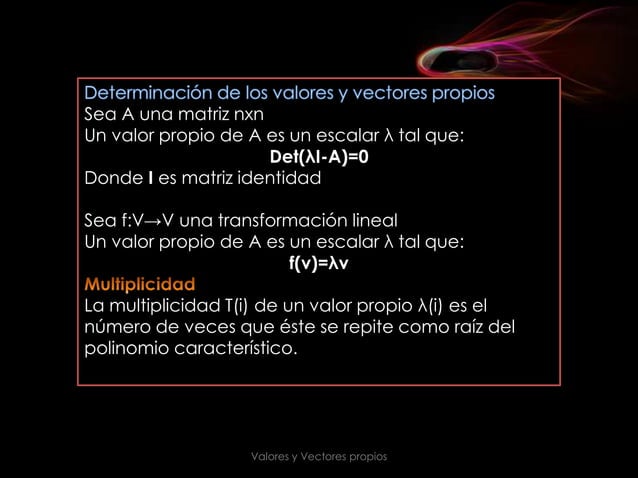 Valores y vectores propios present | PPT
