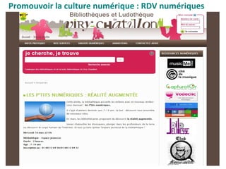 Promouvoir la culture numérique : RDV numériques
 
