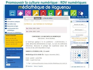 Promouvoir la culture numérique : RDV numériques
 