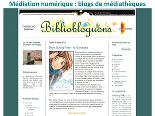 Médiation numérique : blogs de médiathèques
 
