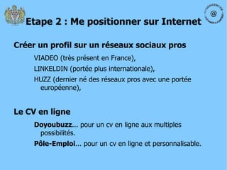Etape 1 : Je suis où sur Internet ? Des informations sont visibles sur Internet ? Sur les réseaux sociaux...  vous allez pouvoir gérer vos paramètres de confidentialité, supprimer certaines informations... 
