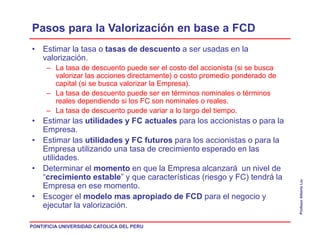 Valorización en Base a Flujo de Caja Descontado | PDF