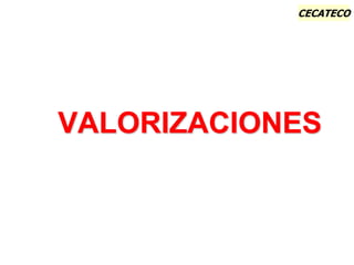CECATECO
VALORIZACIONES
 