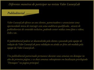 Valor luxury lab 1   midia kit pps