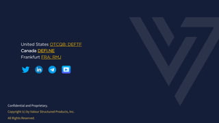 Confidential and Proprietary.
Copyright (c) by Valour Structured Products, Inc.
All Rights Reserved.
United States OTCQB: DEFTF
Canada DEFI.NE
Frankfurt FRA: RMJ
 
