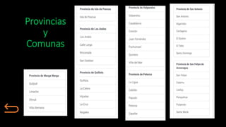 Provincias
y
Comunas
 