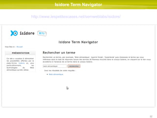 Isidore Term Navigator http://www.lespetitescases.net/semweblabs/isidore/   