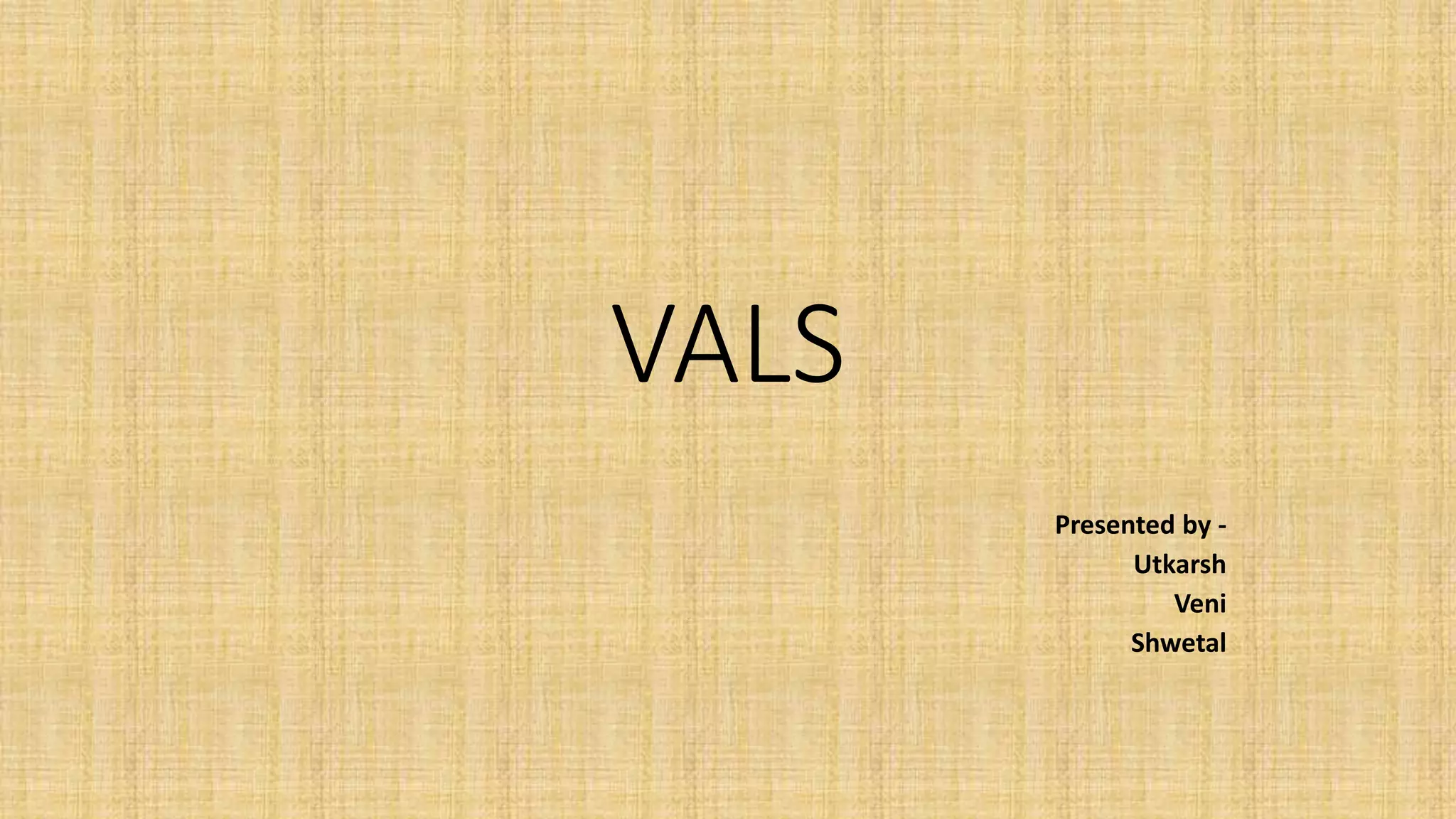 VALS framework : explained with coffee brands | PPTX