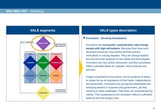 Understanding Vals VALS Consumer behaviour 1_1040965431.ppt