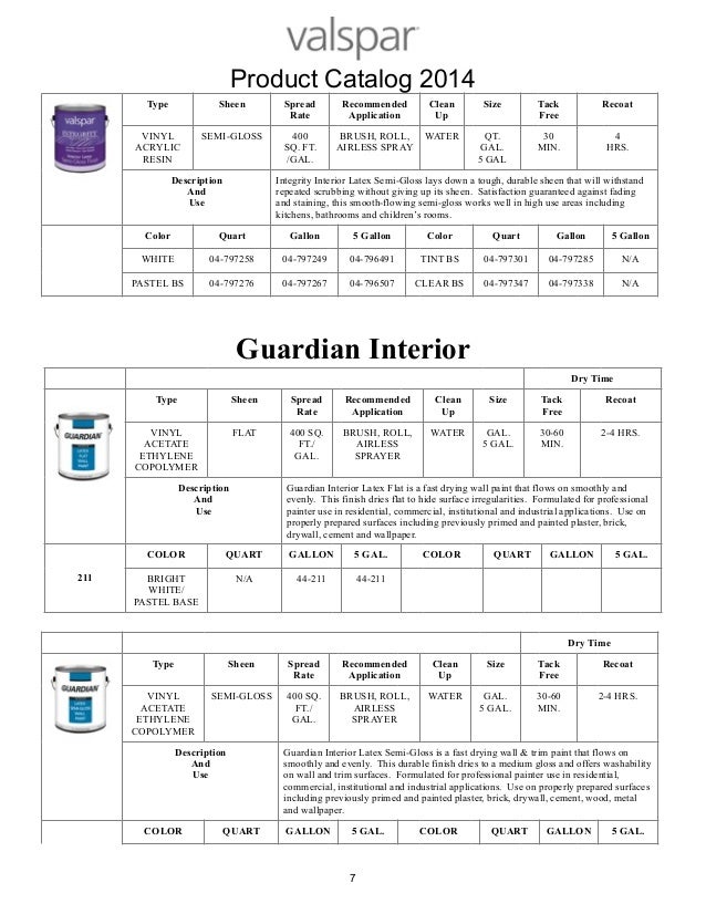 Valspar Paint Catalog