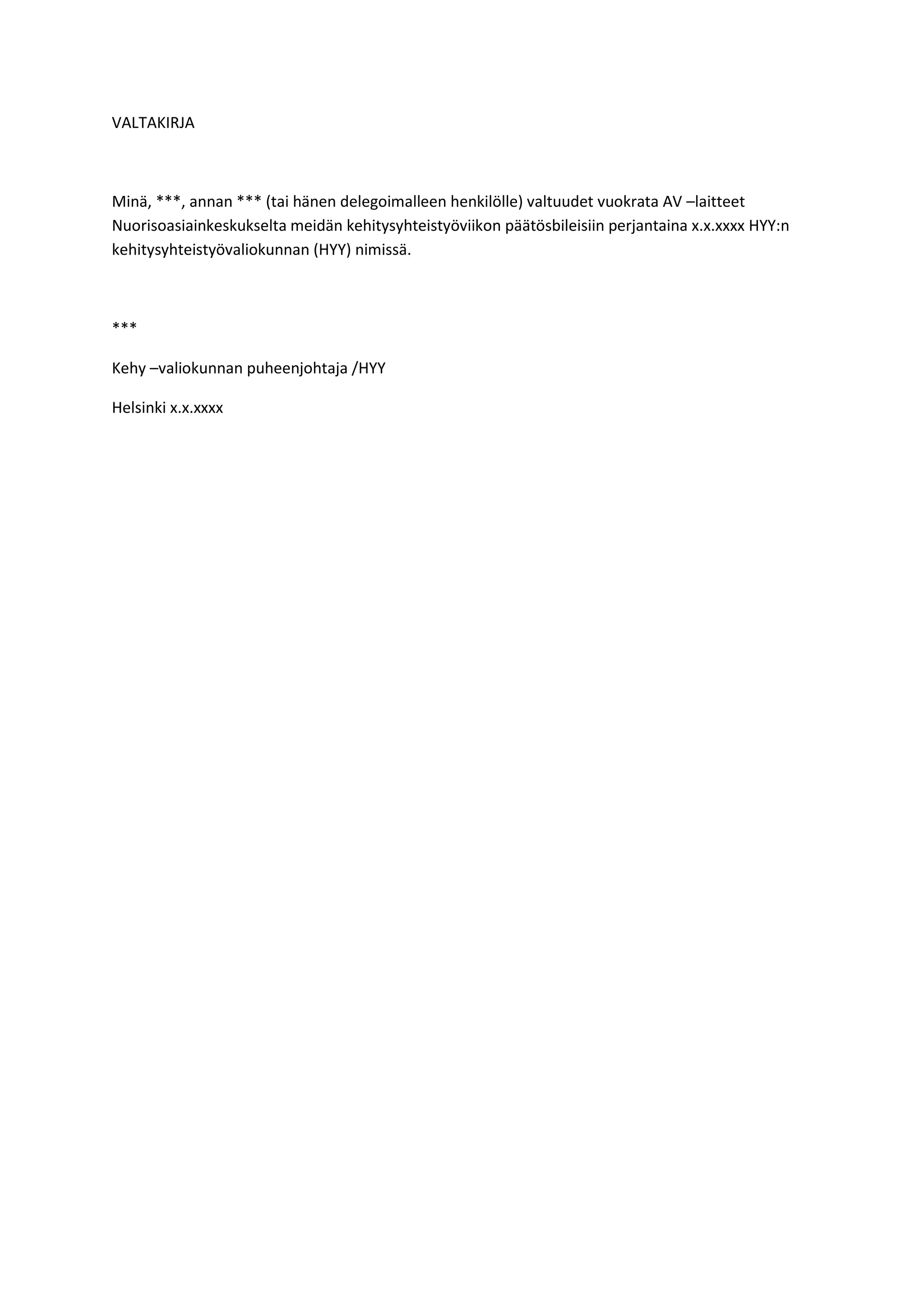 Valtakirja Malli2 Hyy DOCX Valtakirja Malli2 Hyy DOCX