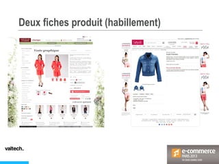 Deux fiches produit (habillement)
 