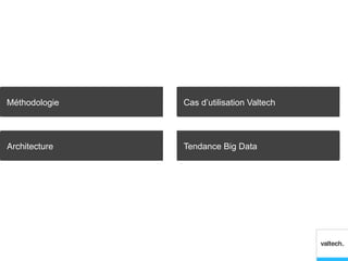 Méthodologie    Cas d’utilisation Valtech




Architecture!   Tendance Big Data
 