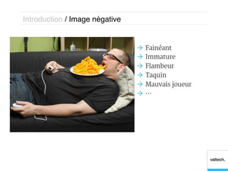 Introduction / Image négative!


                                 Ò  Fainéant
                                 Ò  Immature
                                 Ò  Flambeur
                                 Ò  Taquin
                                 Ò  Mauvais  joueur 
                                 Ò  …
 