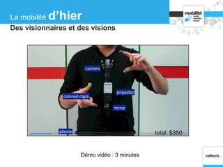 Des visionnaires et des visions
Démo vidéo : 3 minutes
La mobilité d’hier
 