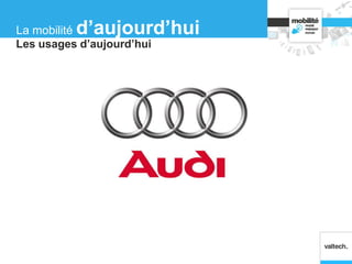 Les usages d’aujourd’hui
La mobilité d’aujourd’hui
 