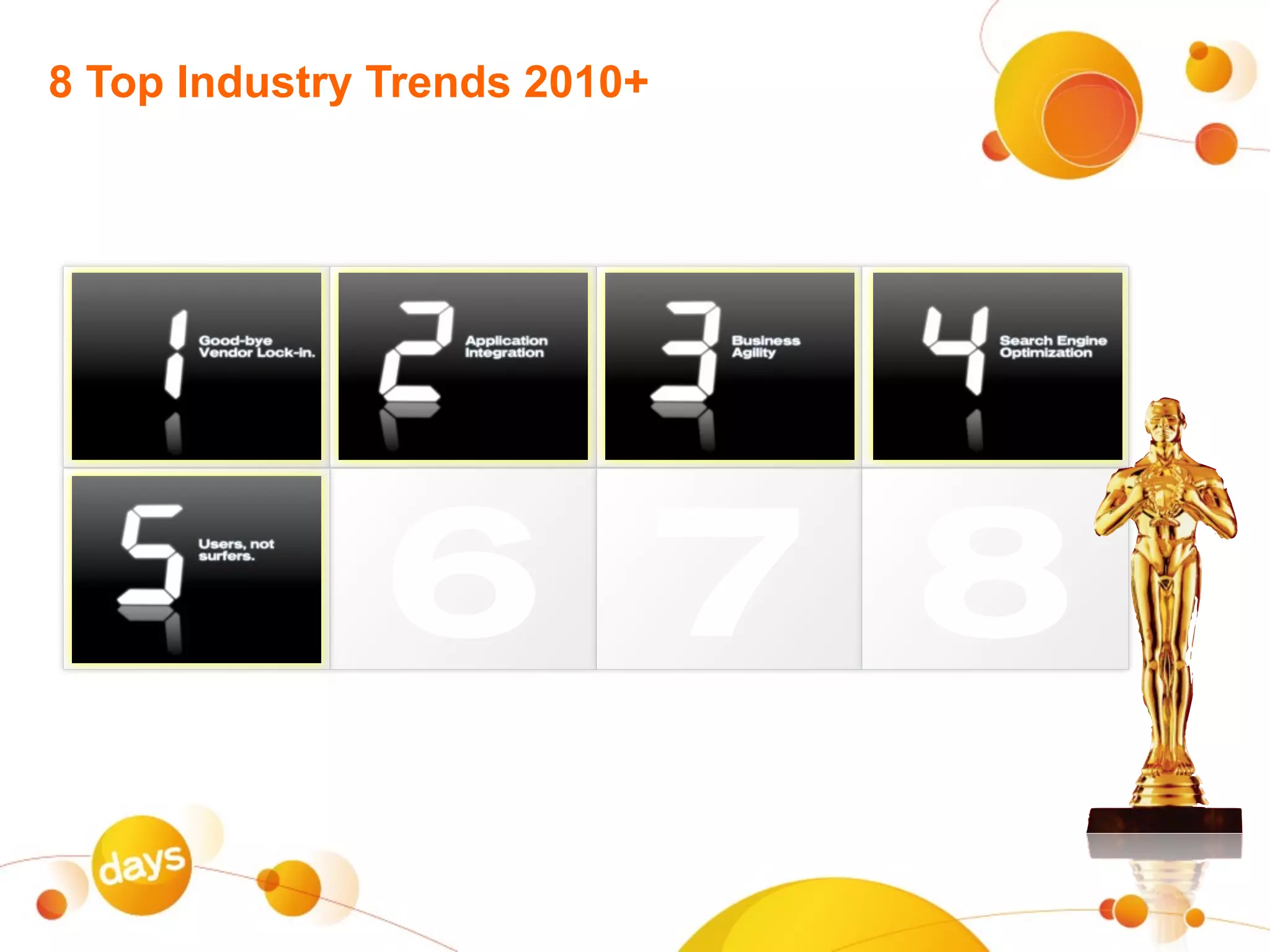 8 Top Industry Trends 2010+




   1 2 3 4
   5 6 7 8
 