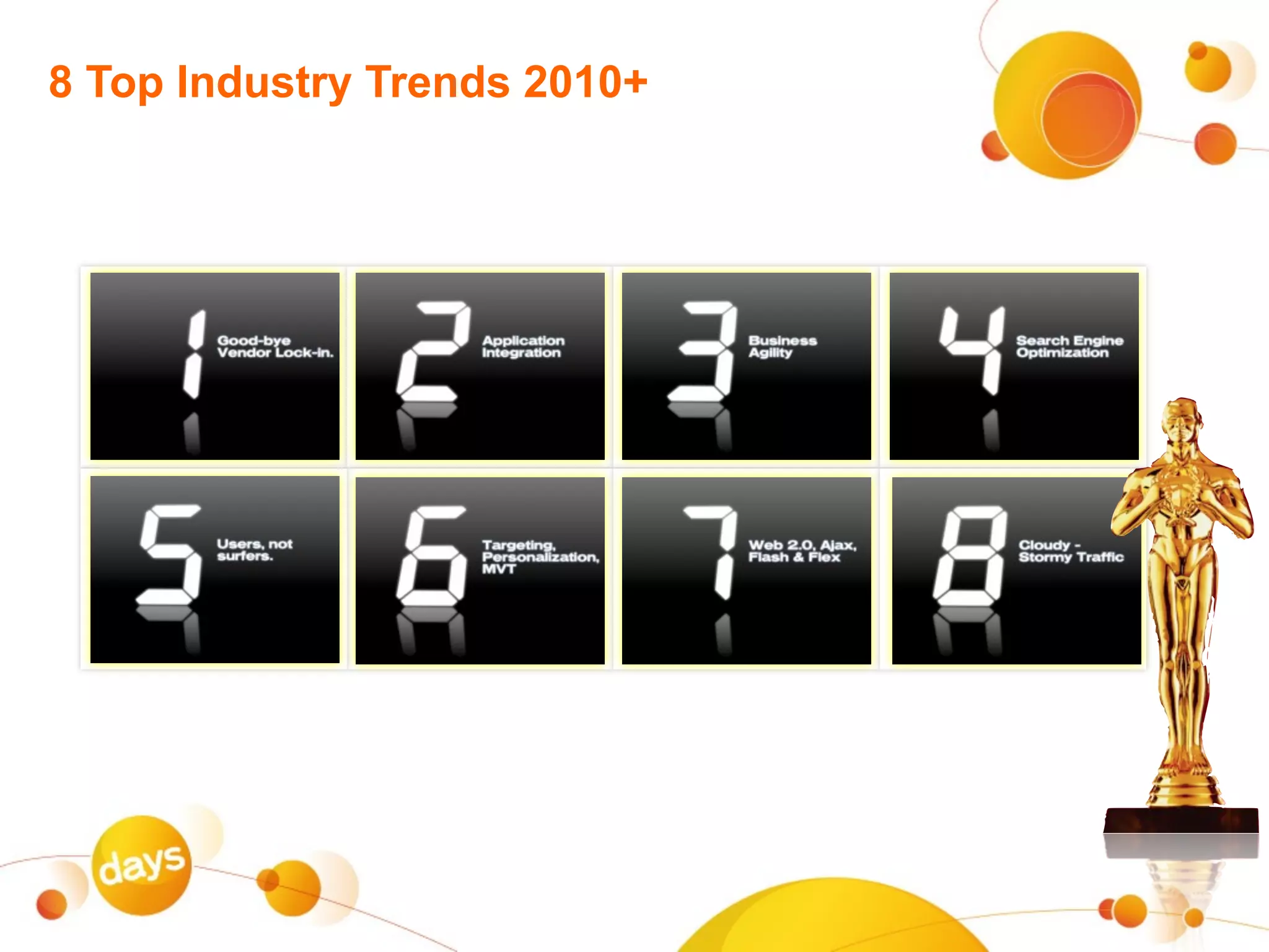 8 Top Industry Trends 2010+




   1 2 3 4
   5 6 7 8
 