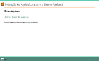 Inovação na Agricultura com o Drone Agrícola 
15 
Drone Agrícola: 
.Filme: Case de Sucesso 
https://www.youtube.com/watch?v=zPRKqK4q1gI 
 