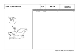 PAINEL DE INSTRUMENTOS 32-10 BT210
Ref. Num. Peça Denominação Qtd Nota $ Unit
1 3713151M1 Tampão 1 0,00
Trator BT210 - Versão 3.0 - 07/2010 - Página 11/25
 