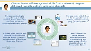 <ul><li>Chelsea learns self-management skills from a coherent program delivered through multiple integrated channels </li>...