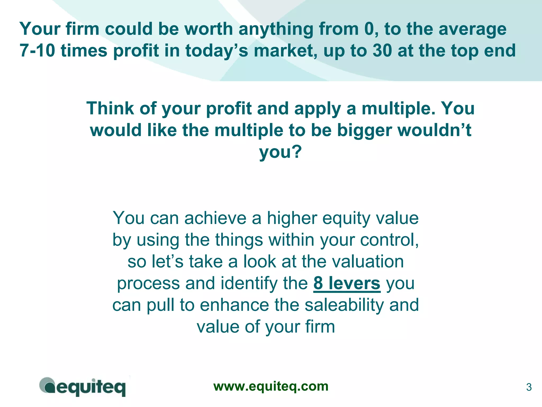 Consulting Company Valuation Model