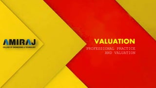 VALUATION
PROFESSIONAL PRACTICE
AND VALUATION
 