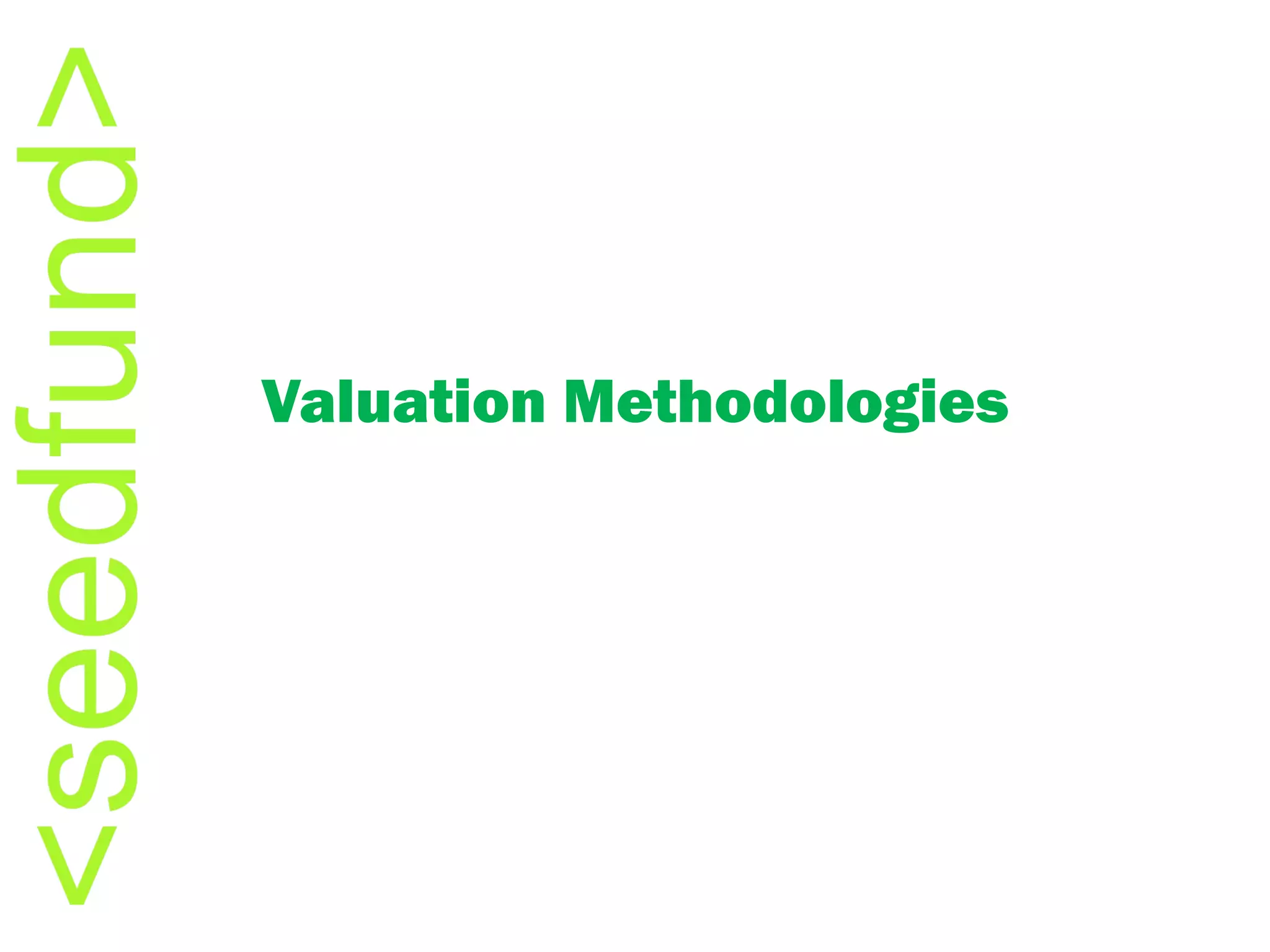 Valuation Methodologies 
