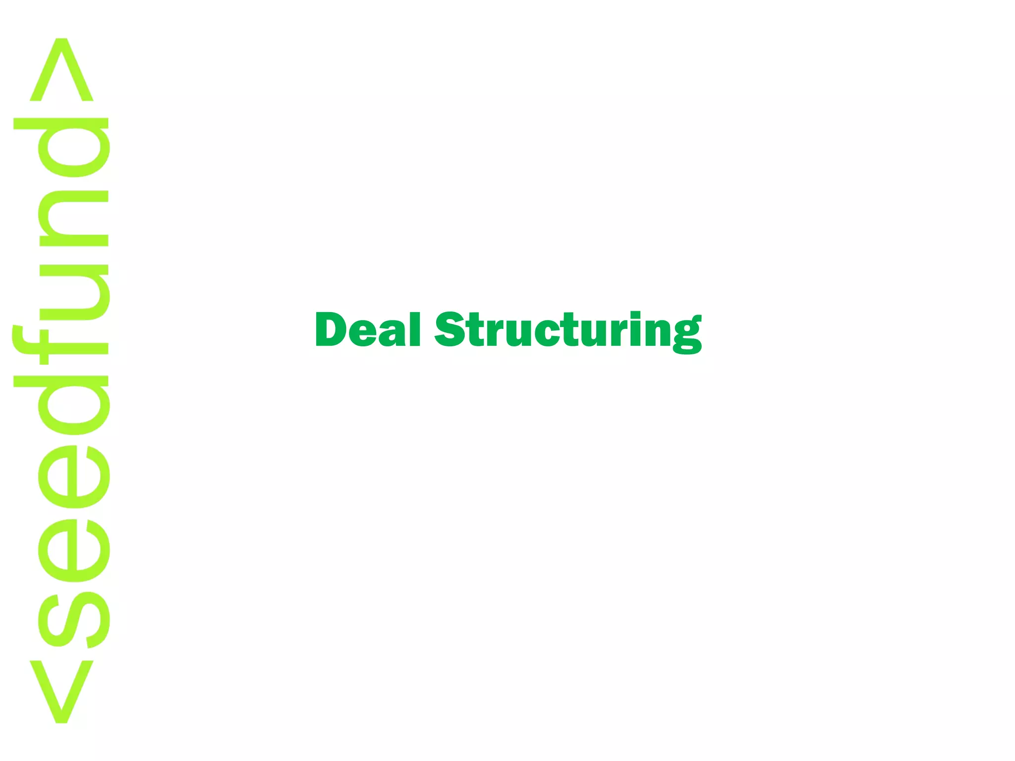 Deal Structuring 