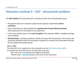 Valuation of early stage companies | PDF