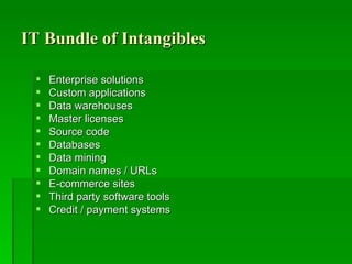 Software Intangible Valuation of ip assets | PPT