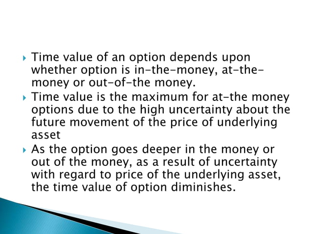 Valuation of options | PPTX