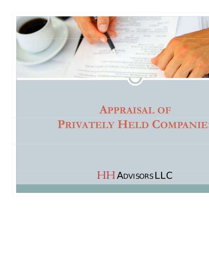 Valuation of privately held companies