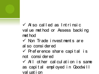 Valuation of shares | PPTX