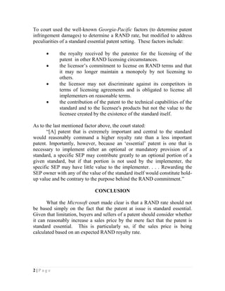 Essential Patent Valuation of Standard Essential Patents by Michael Shimokaji | PDF