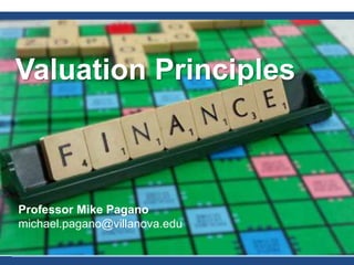 Valuation Principles
Professor Mike Pagano
michael.pagano@villanova.edu
 