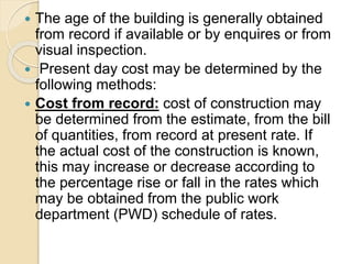 Valuation Of Old Building Pdf | UNIT 6 VALUATION: THE BASIC ELEMENTS ...