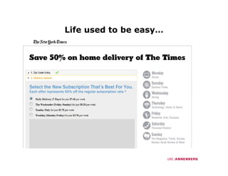 Life used to be easy…
 