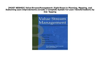 [MOST WISHED] Value Stream Management: Eight Steps to Planning, Mapping, and
Sustaining Lean Improvements (Create a Complete System for Lean Transformation!) by
Don Tapping
Value Stream Management: Eight Steps to Planning, Mapping, and Sustaining Lean Improvements (Create a Complete System for Lean Transformation!) : Title: Value Stream Management Binding: Paperback Author: Tapping, Don Publisher: Taylor &Francis Creator : Don Tapping Best Sellers Rank : #4 Paid in Kindle Store Link Download Best : https://urutsekloor.blogspot.com/?book=1563272458
 
