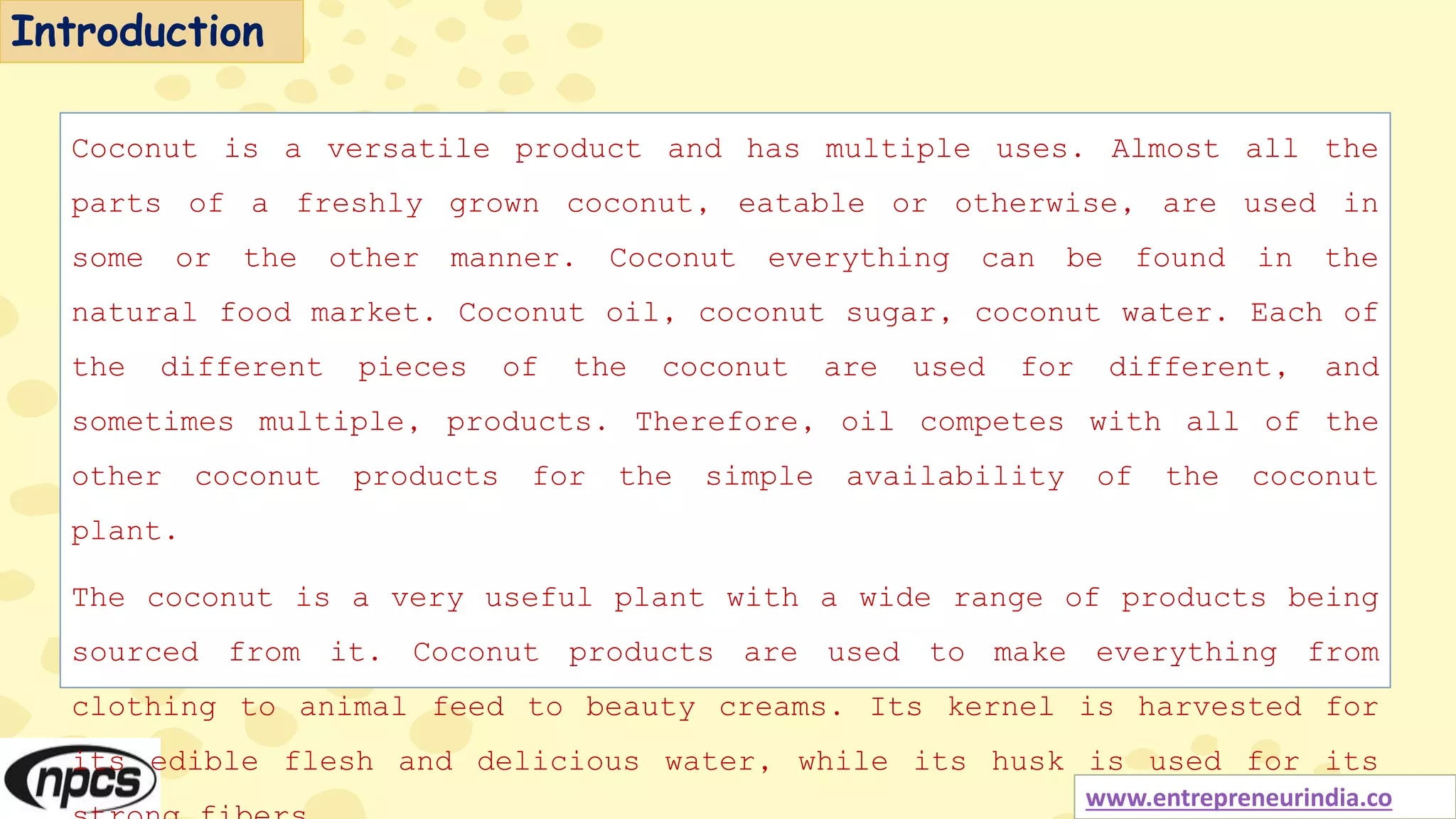 Value Added Products from Coconut (Coconut Processing: Coconut Oil ...