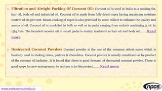 Value Added Products from Coconut (Coconut Processing: Coconut Oil ...