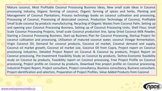 Value Added Products from Coconut (Coconut Processing: Coconut Oil ...