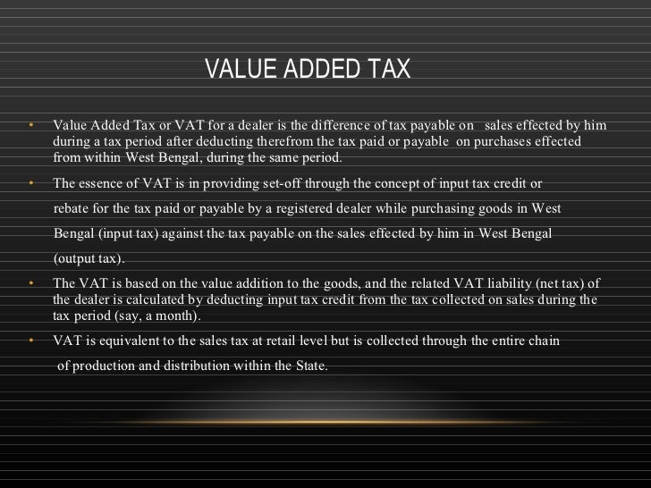 Value Added Tax