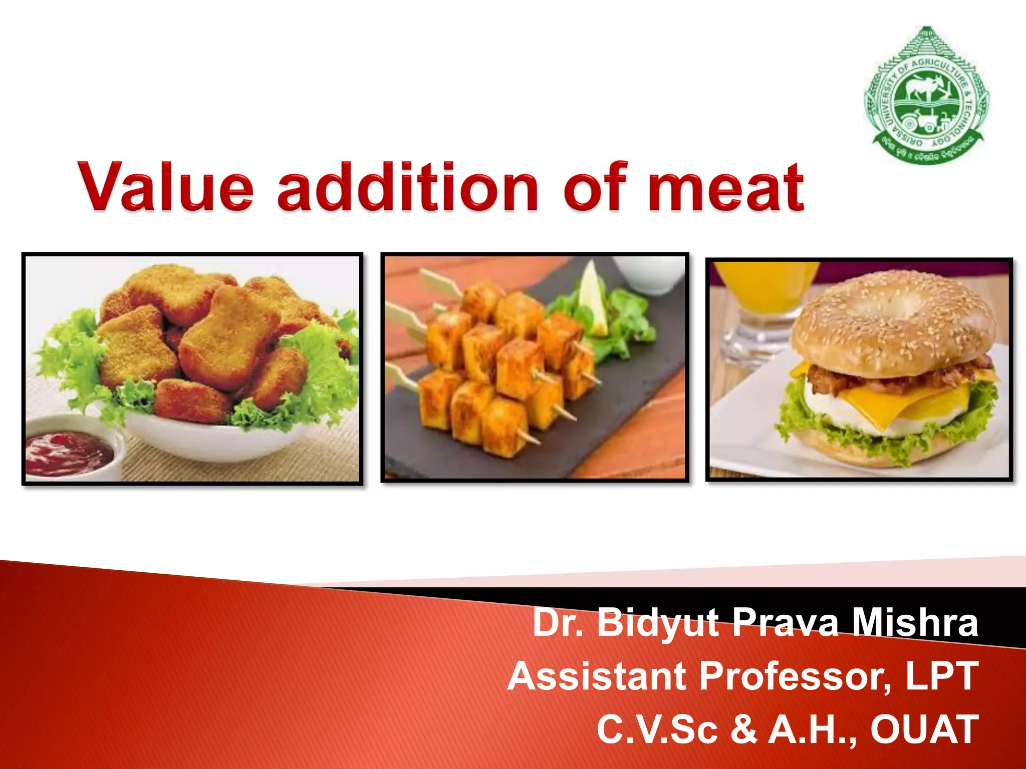 Dr. Bidyut Prava Mishra
Assistant Professor, LPT
C.V.Sc & A.H., OUAT
 