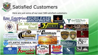 Here are just some of our over 500 satisfied customers:
Satisfied Customers
 