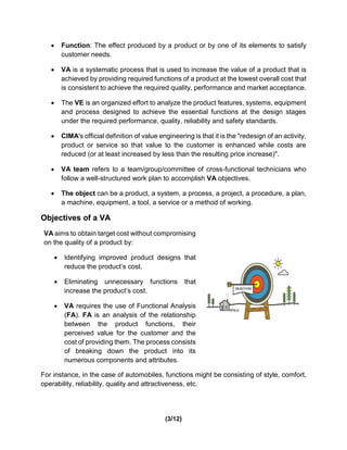 Value Analysis | PDF