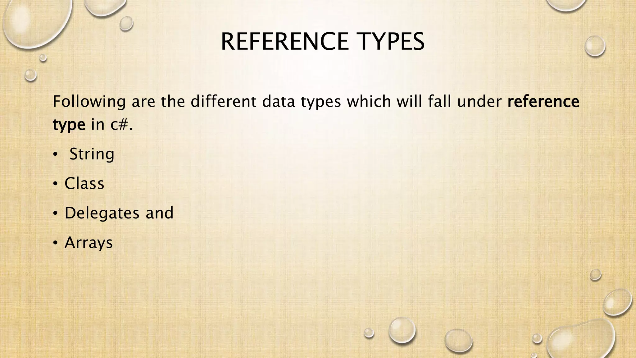 C# Value Data Types and Reference Data Types | PPTX | Programming ...